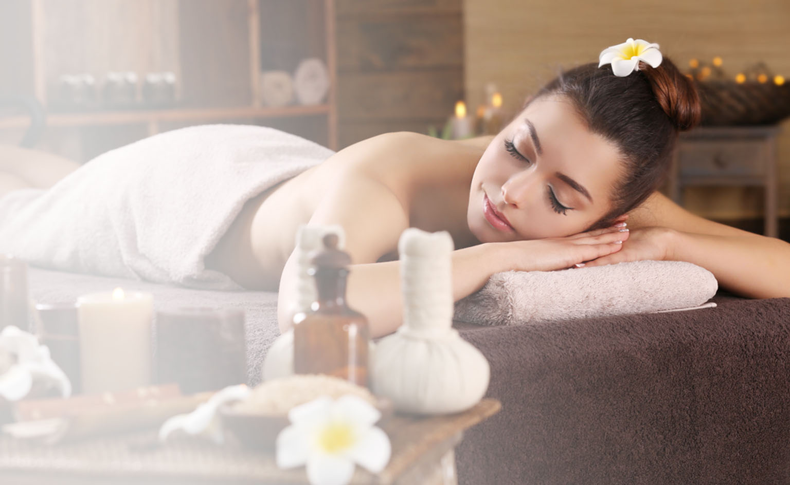 A calming spa room ready for a massage