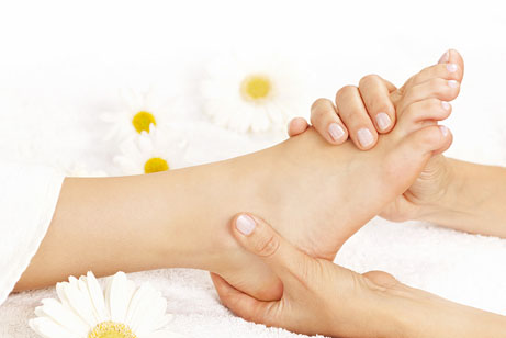 A relaxing reflexology treatment